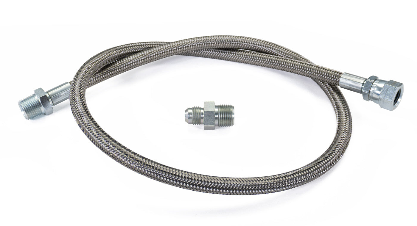 Heavy-Duty 36" 3/8" Stainless Steel Braided Leader Hose