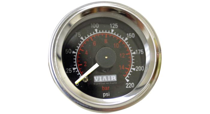 Viair 220 PSI 2" Dual Needle Air Gauge - (90080 / 90081)