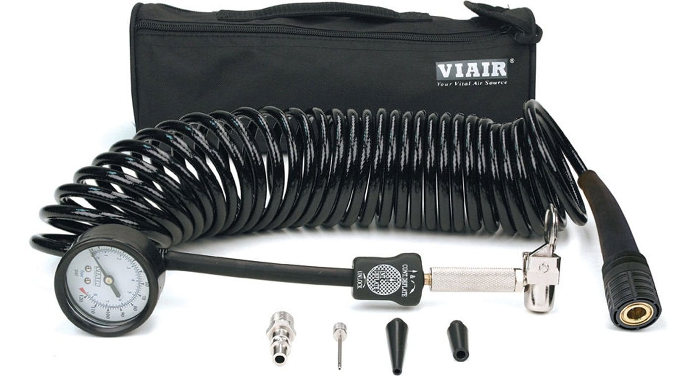 Viair 5-in-1 Braided Coil Hose with 60 PSI Gauge - 00027