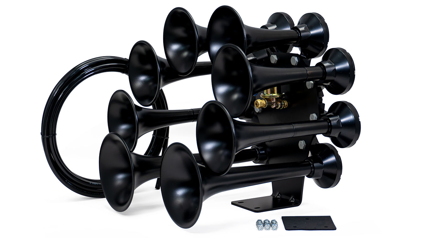 thumbnail image 2 of Vixen Air 4-Gallon Steel Pancake Air Tank – 8 Ports For Air Ride Suspension & Train Horns (VXT4000P) 2 of 6