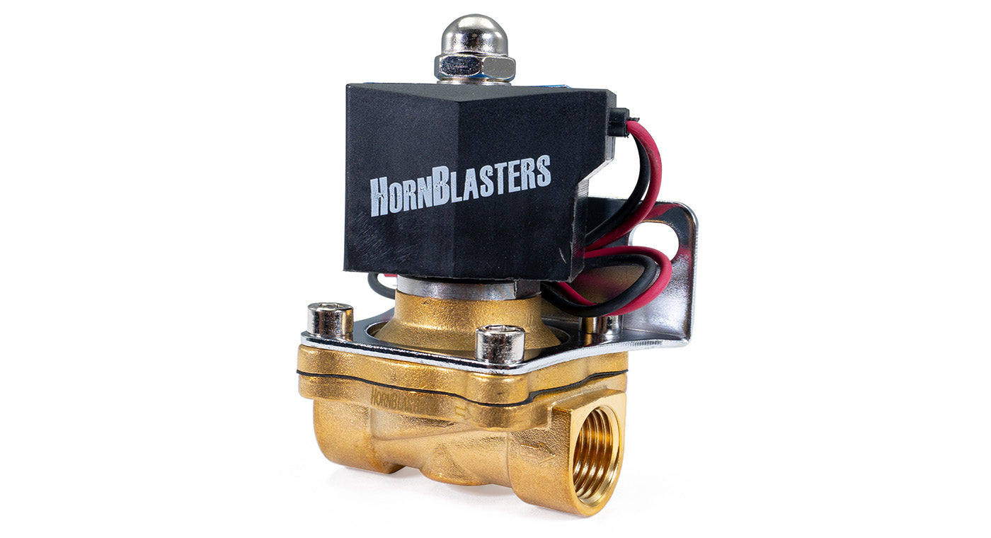 HornBlasters Brass 1/2" 110 Volt Electric Air Valve