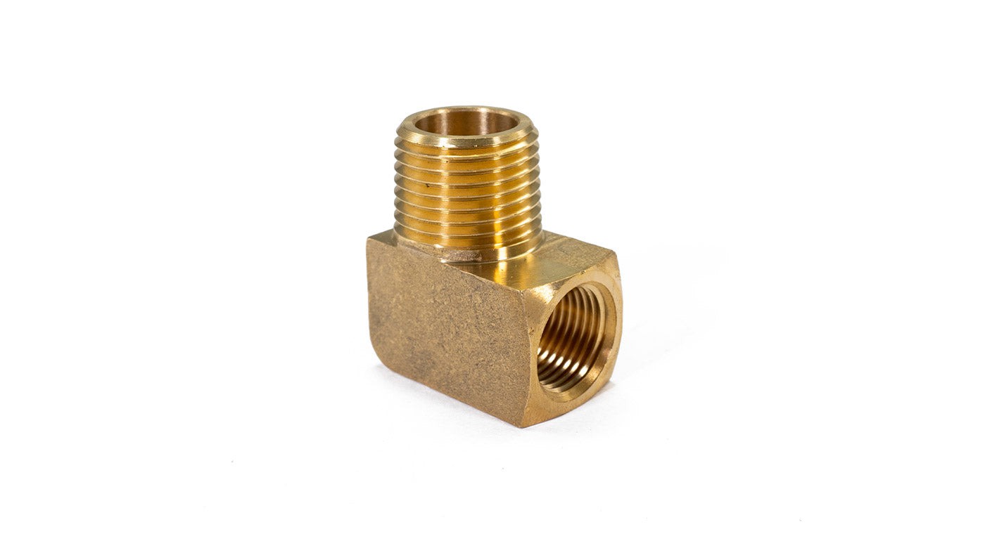 1/2" Male NPT to 3/8" Female NPT Elbow Fitting