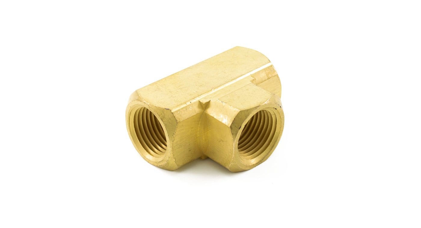 1/2" NPT Brass Tee Fitting