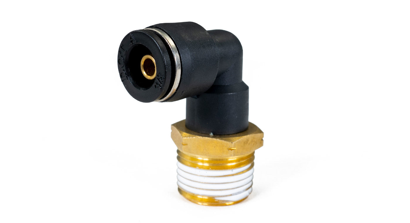 1/2" NPT to 3/8" PTC Elbow Fitting