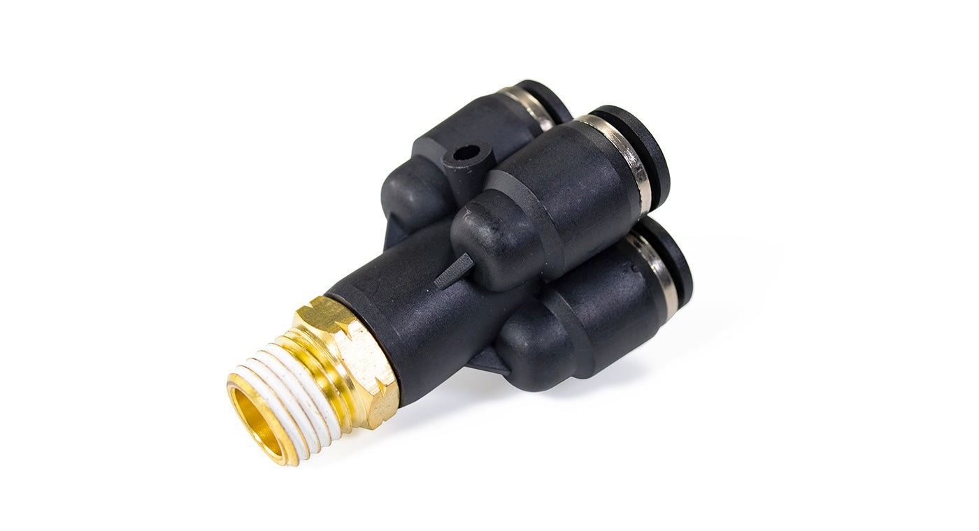 1/4" Male NPT to 4x 5/16" PTC Fitting (Banjo)