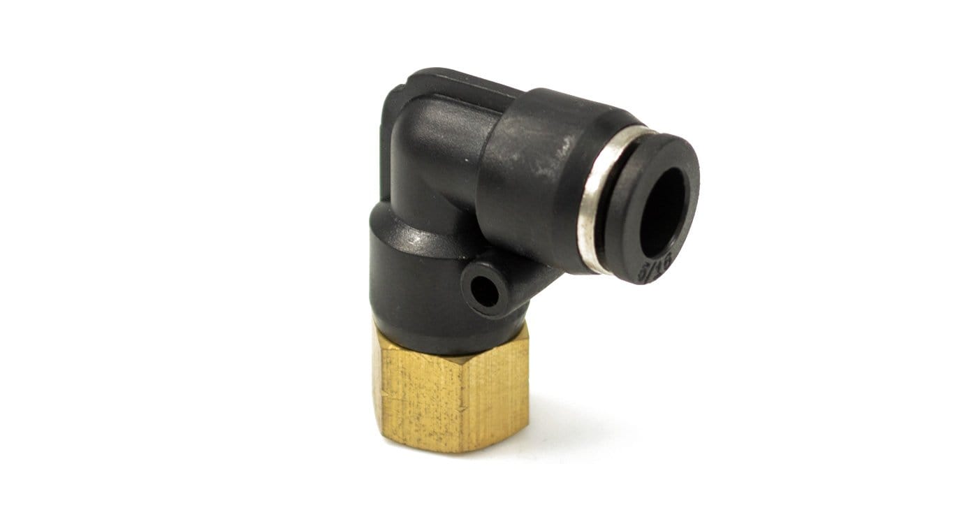 1/8" Female NPT to 5/16" PTC Elbow Fitting