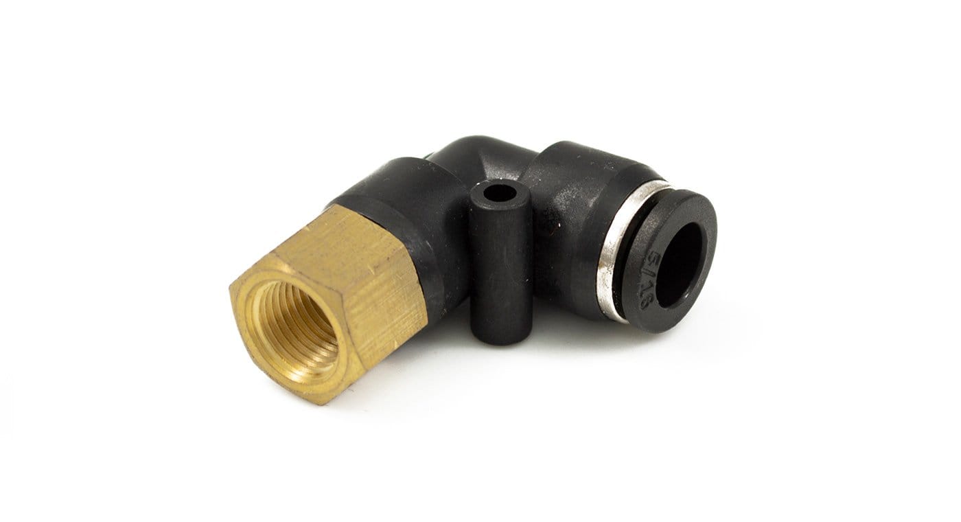 1/8" Female NPT to 5/16" PTC Elbow Fitting