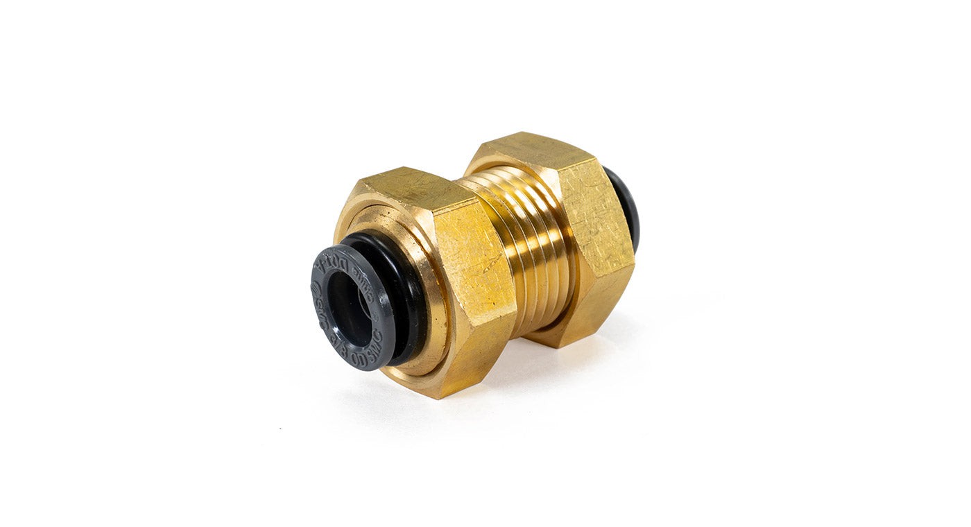 3/8" PTC to 3/8" PTC Bulk Head Fitting