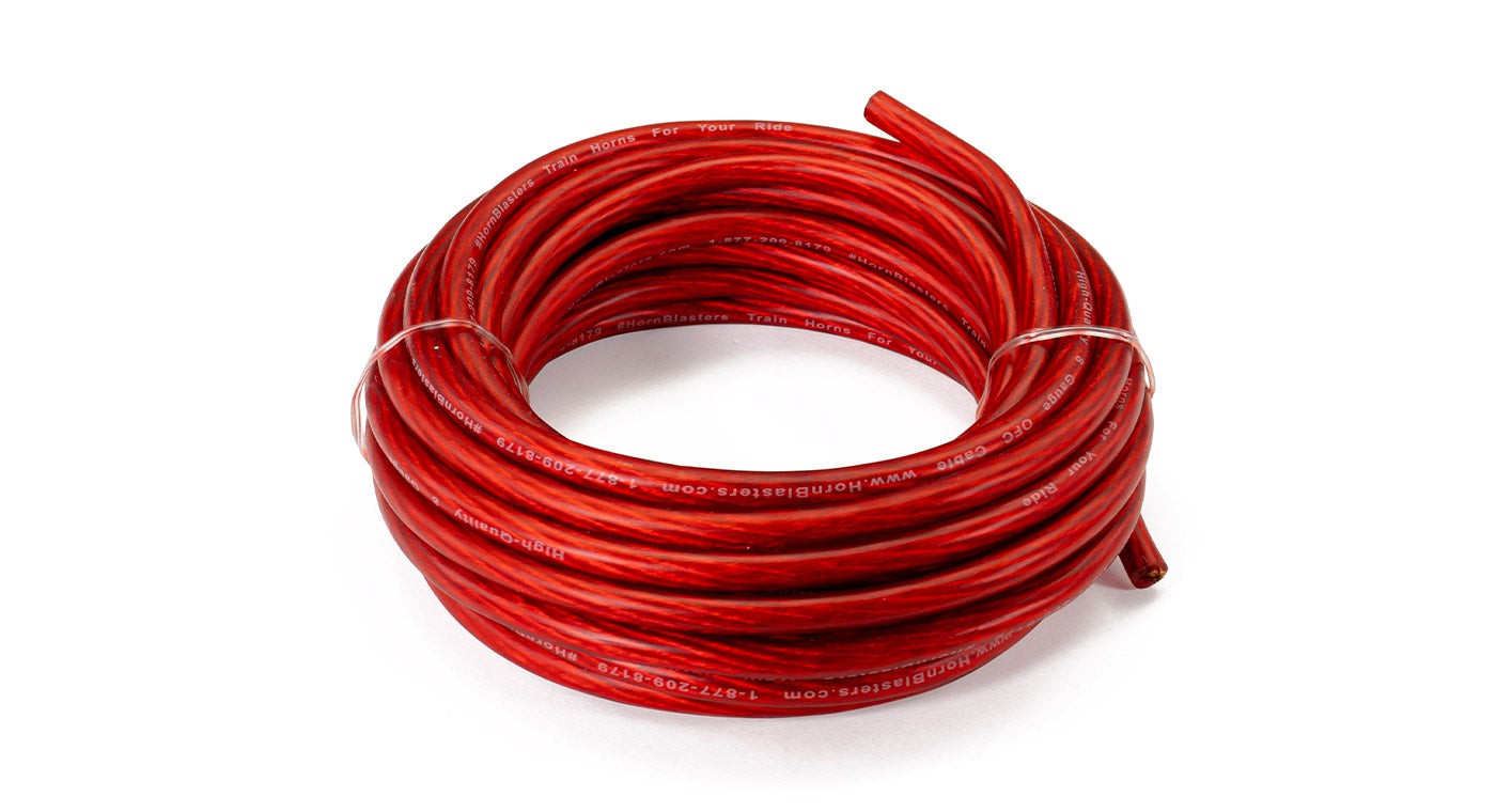 8 Gauge HornBlasters Red Wire (22')