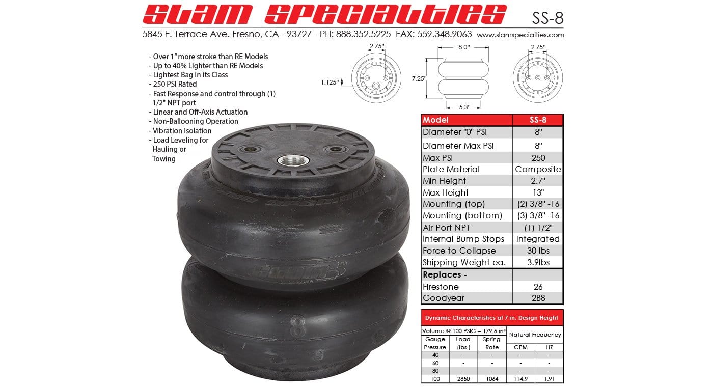 Slam Specialties SS-8 Composite Air Bag